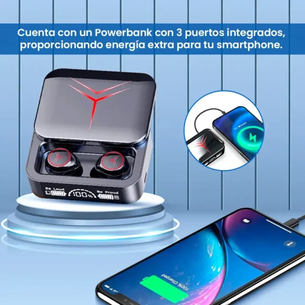 Audifono Bluetooth M88 plus-carga-con-celular